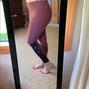 NWOT Pink Yoga Pants Size L